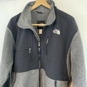 Mens The NORTH FACE Gray Denali Polartec Fleece Sweater Jacket Medium $179